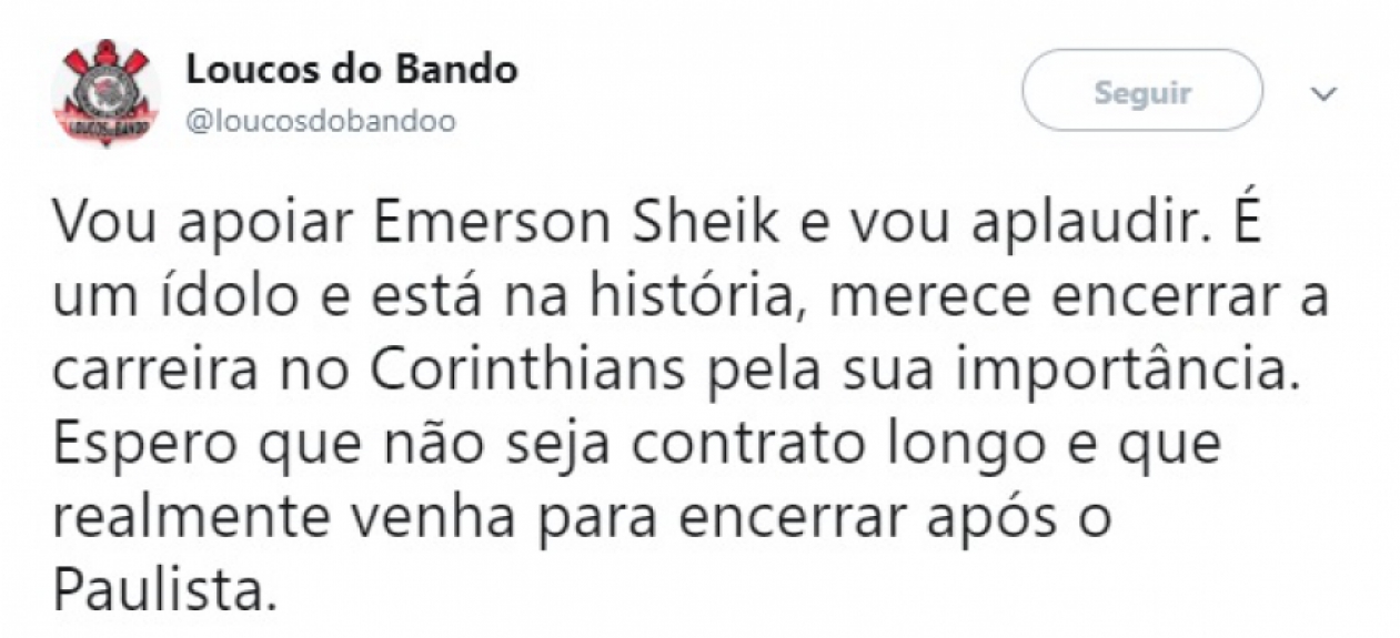 Retorno de Sheik ao Corinthians dividiu a torcida nas redes sociais
