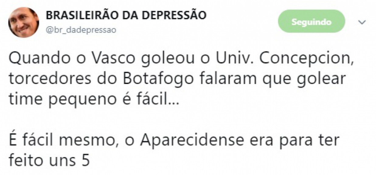 Rivais não perdoaram eliminação do Fogão para o 'tradicional' Aparecidense na primeira fase da Copa do Brasil