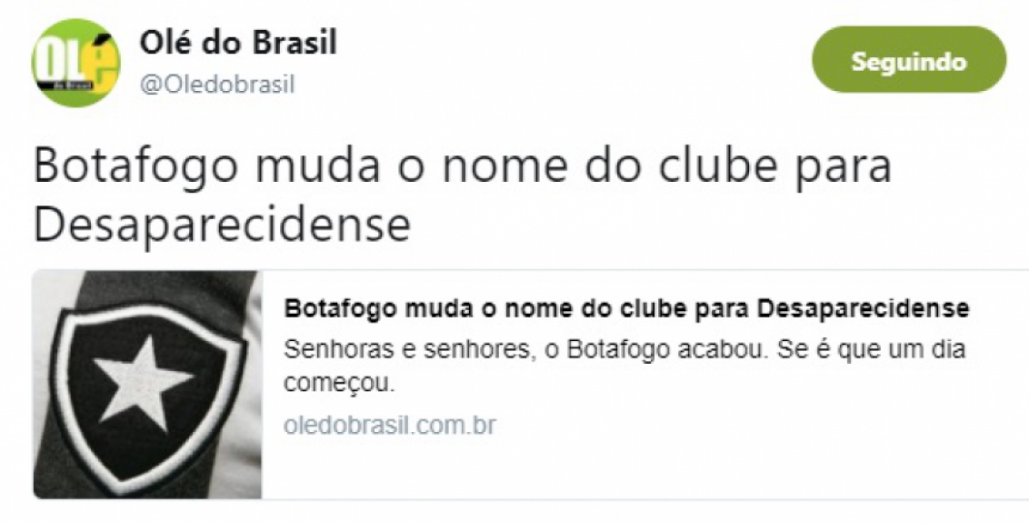 Rivais não perdoaram eliminação do Fogão para o 'tradicional' Aparecidense na primeira fase da Copa do Brasil