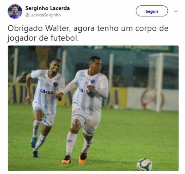 Excesso de peso na estreia pelo Paysandu fez Walter sofrer com piadas