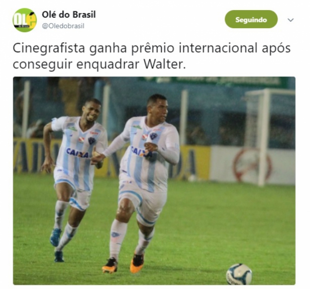 Excesso de peso na estreia pelo Paysandu fez Walter sofrer com piadas