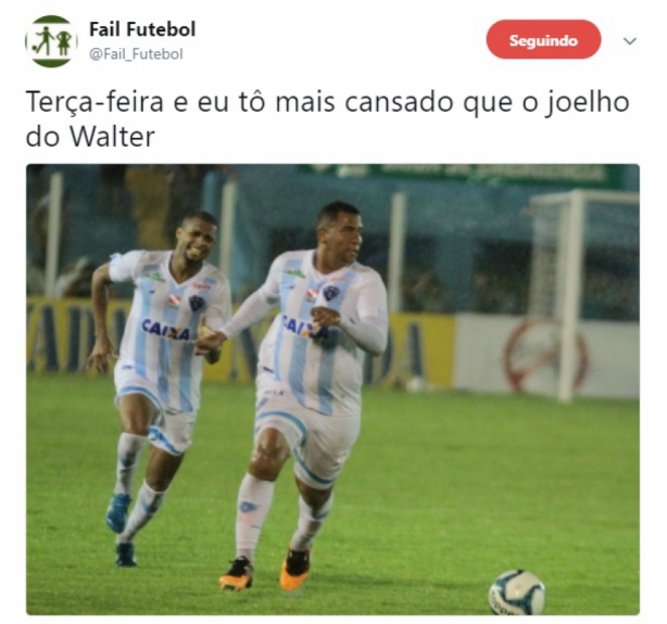 Excesso de peso na estreia pelo Paysandu fez Walter sofrer com piadas