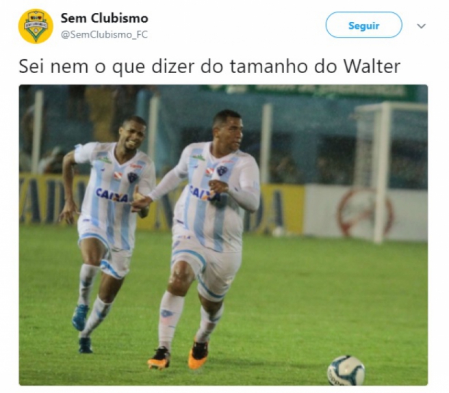Excesso de peso na estreia pelo Paysandu fez Walter sofrer com piadas