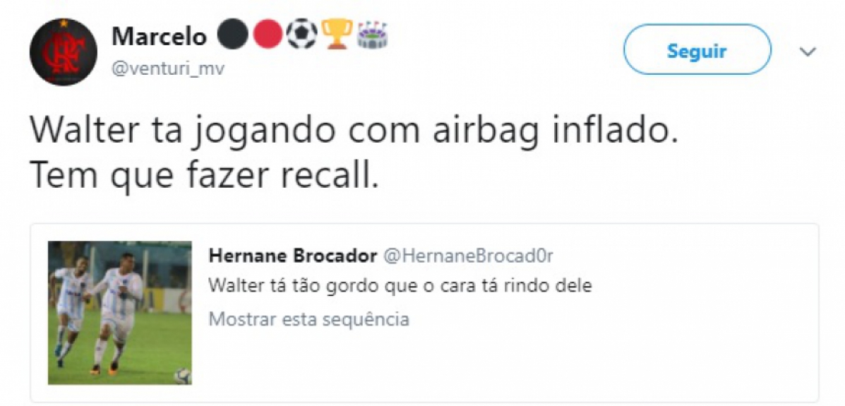 Excesso de peso na estreia pelo Paysandu fez Walter sofrer com piadas