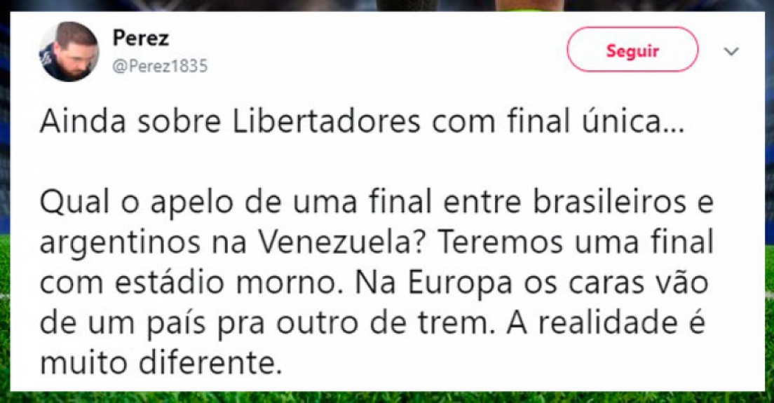 A repercussão na web da decisão da Conmebol