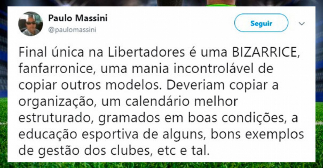 A repercussão na web da decisão da Conmebol