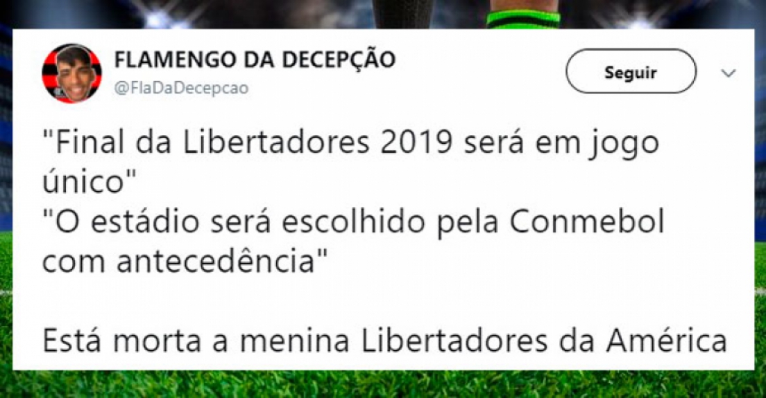 A repercussão na web da decisão da Conmebol