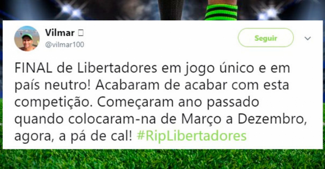 A repercussão na web da decisão da Conmebol