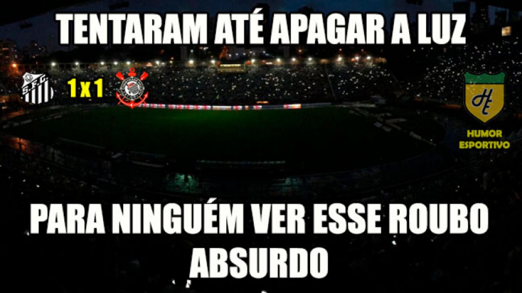 Pênalti não marcado a favor do Santos gerou memes