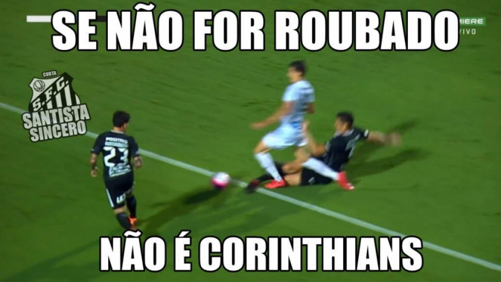 Pênalti não marcado a favor do Santos gerou memes