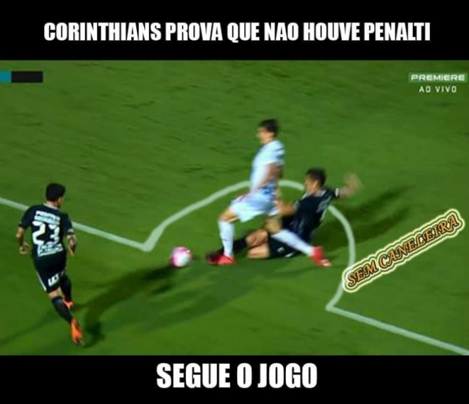 Pênalti não marcado a favor do Santos gerou memes