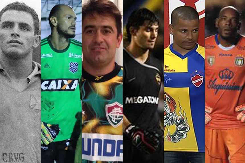 Montagem - Marcelo, Fábio, Wellerson, Javier Garcia, Julio Cesar e Paes