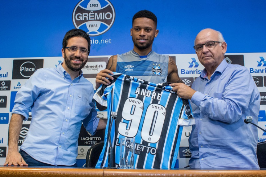 Apresentação de André no Grêmio