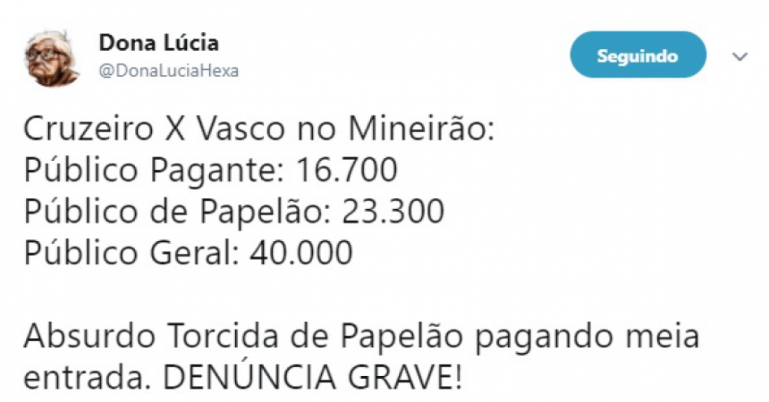 Cruzeiro é zoado por escudos de papelão no lugar de torcedores
