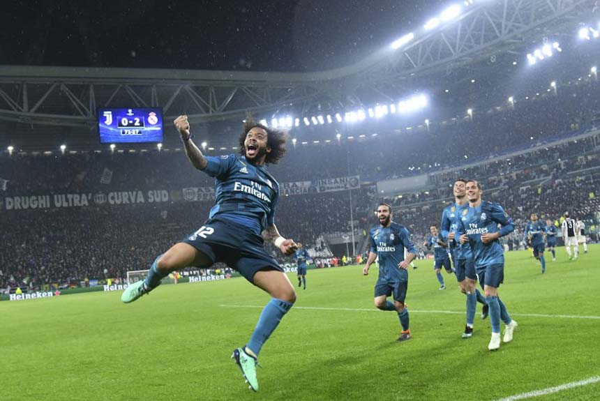Marcelo (Real Madrid) - O Real Madrid venceu o Juventus, por 3 a 0, com um gol de bicicleta de Cristiano Ronaldo que encantou o mundo. Jogando fora de casa, pela primeira partida das quartas de final da Champions
