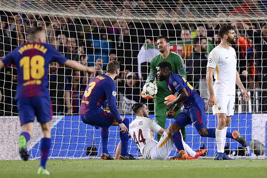 Alisson (Roma) - O Barcelona não jogou tão bem, mas o suficiente para golear a Roma, por 4 a 1, no jogo de ida das quartas de final da Champions League. Apesar da goleada, o goleiro Alisson não comprometeu.