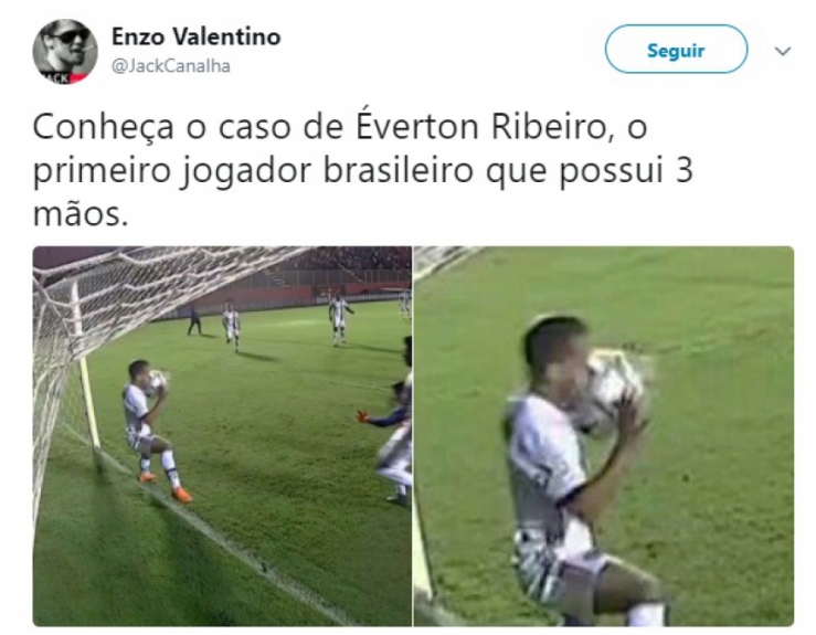 Internautas ironizam pênalti contra o Flamengo em partida contra o Vitória