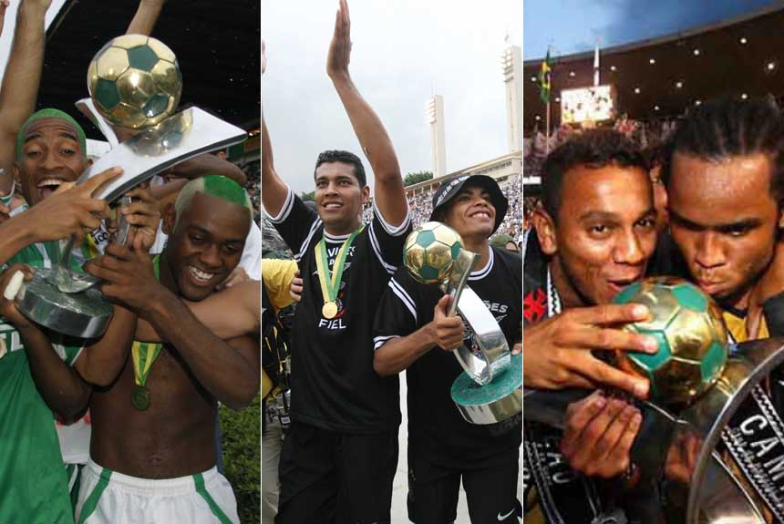 Montagem - Palmeiras (2003), Corinthians (2008) e Vasco (2009)