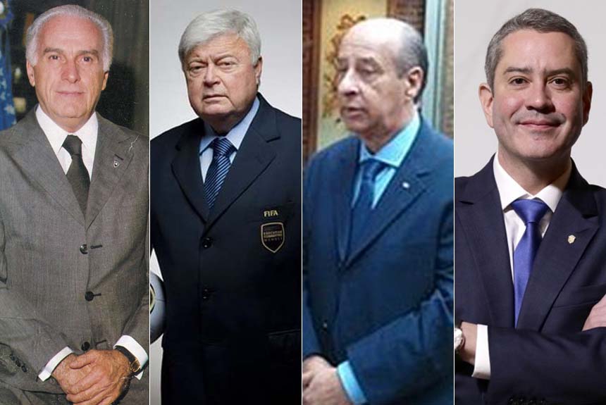 Montagem - Giulite Coutinho, Ricardo Teixeira, Del Nero e Caboclo