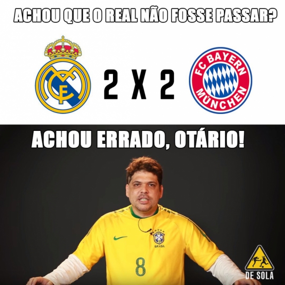 Memes: Real Madrid 2 x 2 Bayern de Munique
