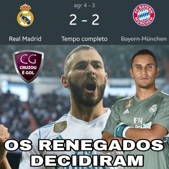 Memes: Real Madrid 2 x 2 Bayern de Munique