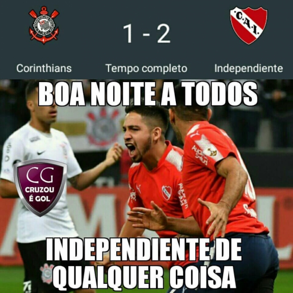 Os memes da derrota do Corinthians para o Independiente