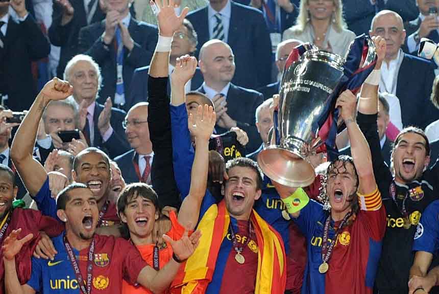 Na final de 2009 Eto´o e Messi fizeram os gols do triunfo de 2 a 0 do Barcelona sobre a Inter de Milão