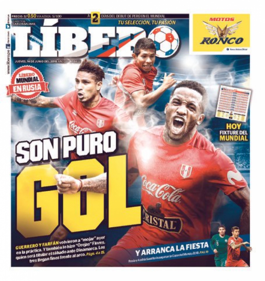 Capa Líbero - 14/06/2018