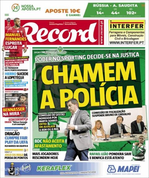 Capa Record - 14/06/2018