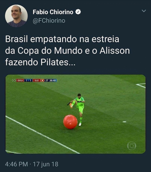 Humor na Copa: Alisson e o bolão contra a Suíça