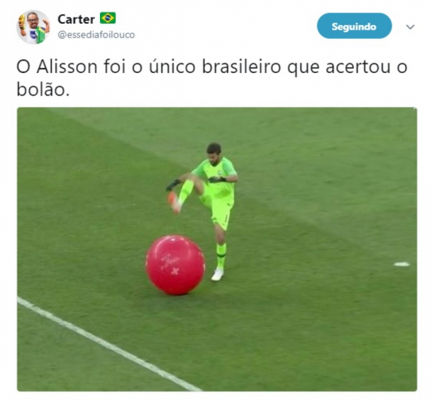 Humor na Copa: Alisson e o bolão contra a Suíça