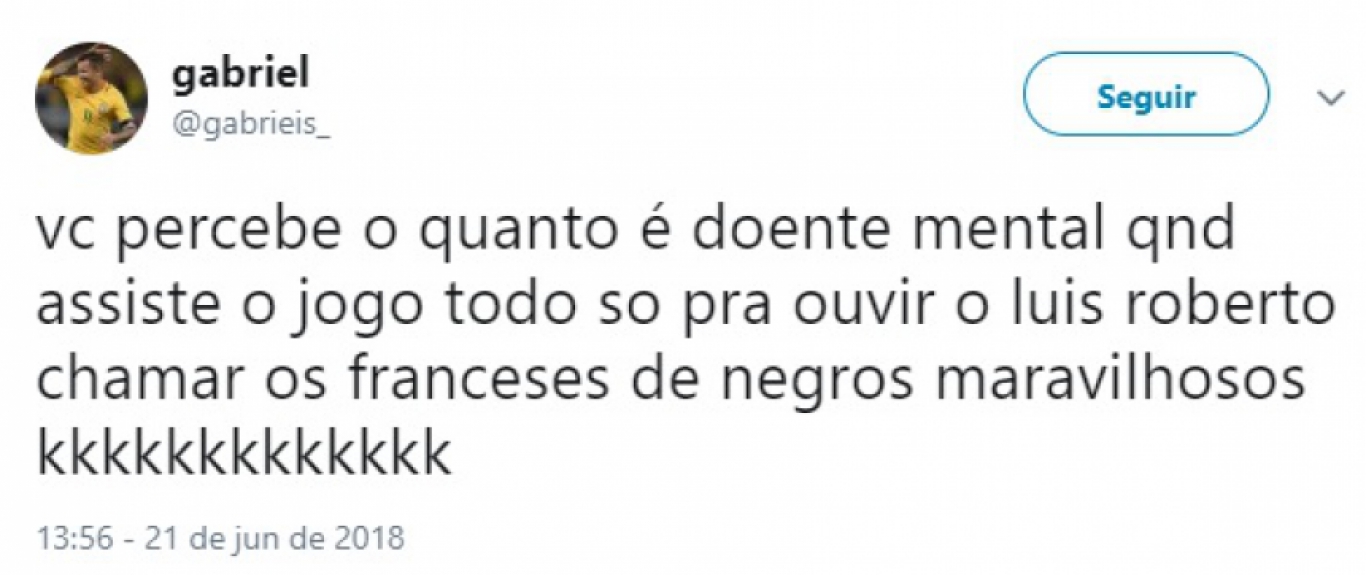 Humor na Copa: internautas repercutem 'negros maravilhosos' de Luis Roberto