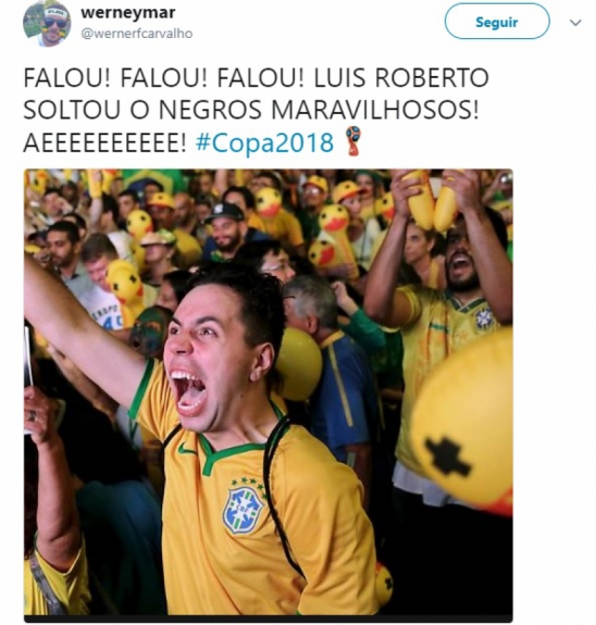 Humor na Copa: internautas repercutem 'negros maravilhosos' de Luis Roberto