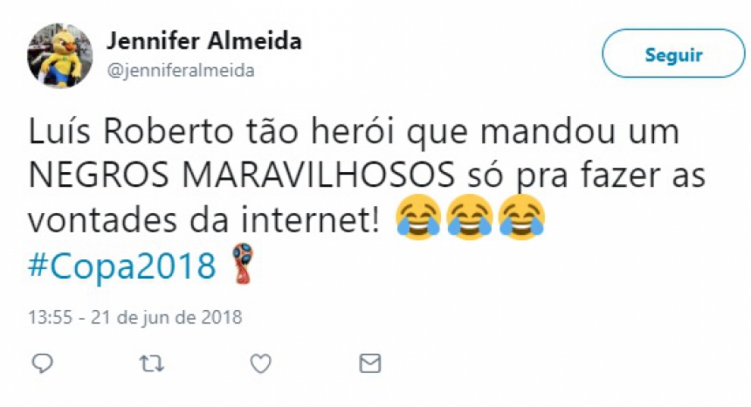 Humor na Copa: internautas repercutem 'negros maravilhosos' de Luis Roberto