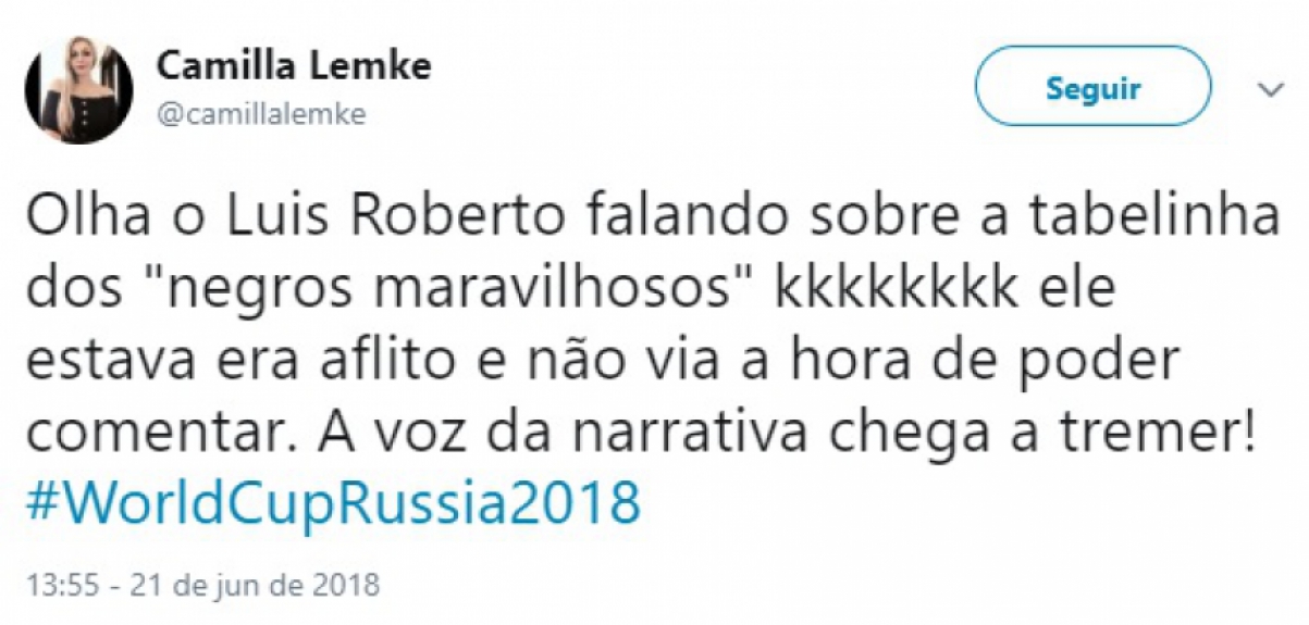 Humor na Copa: internautas repercutem 'negros maravilhosos' de Luis Roberto