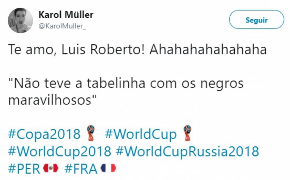 Humor na Copa: internautas repercutem 'negros maravilhosos' de Luis Roberto
