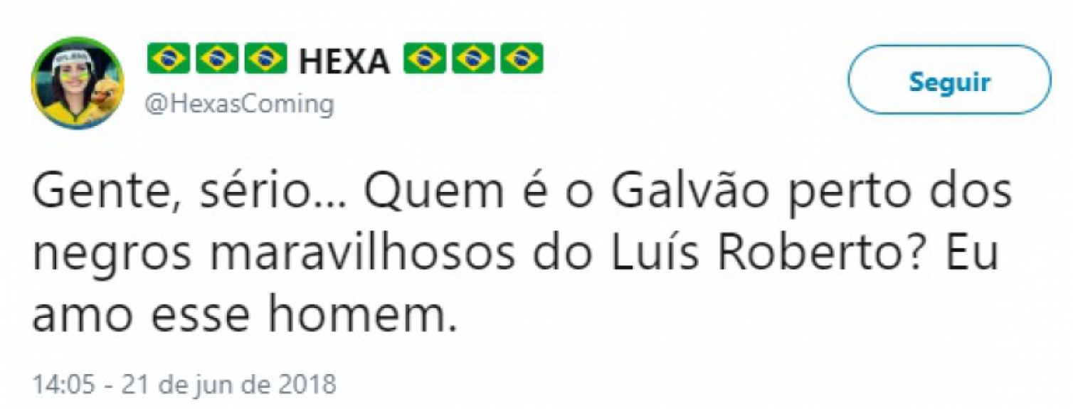 Humor na Copa: internautas repercutem 'negros maravilhosos' de Luis Roberto