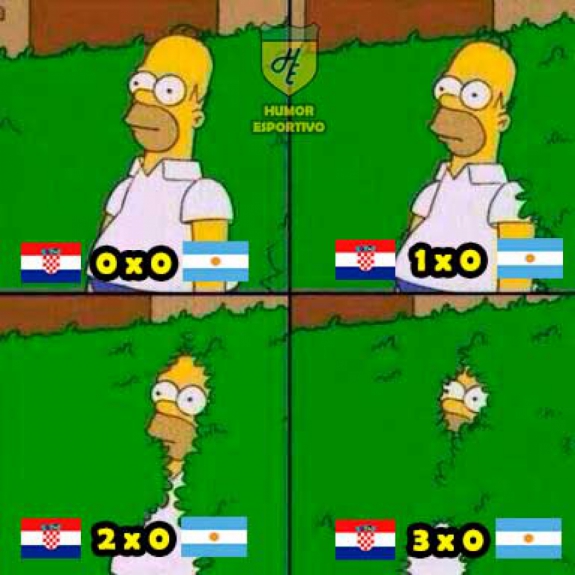 Humor na Copa: os memes de Croácia 3-0 Argentina