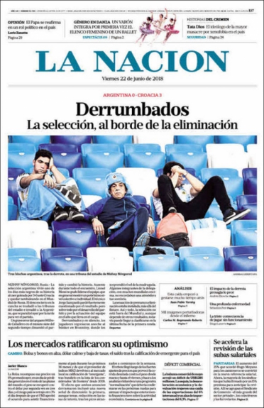 Capa La Nación - 22/06/2018