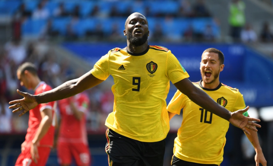Lukaku mais uma vez brilhou, marcando dois gols para os belgas