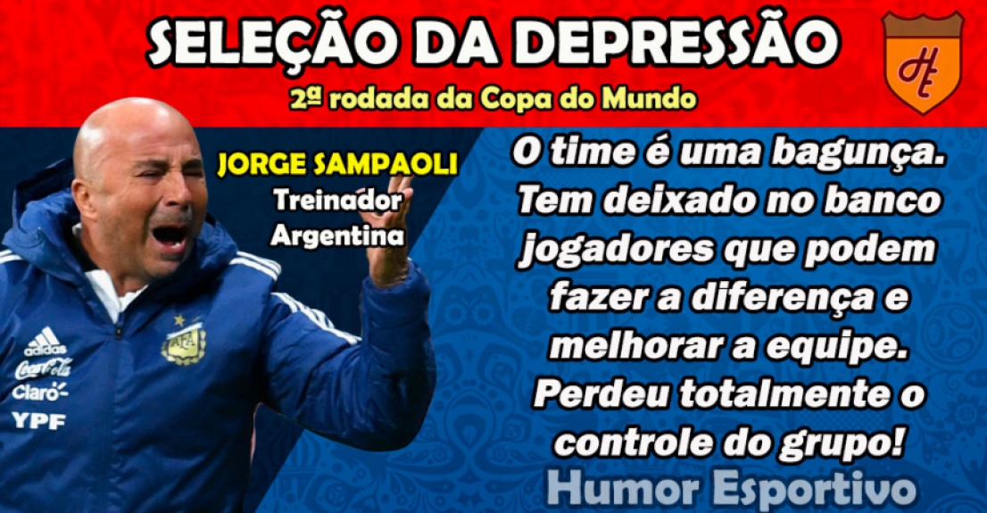 Humor na Copa: Seleção da Depressão da 2ª rodada