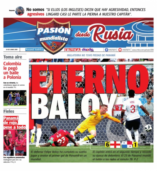 Capa Panama America - 25/06/2018