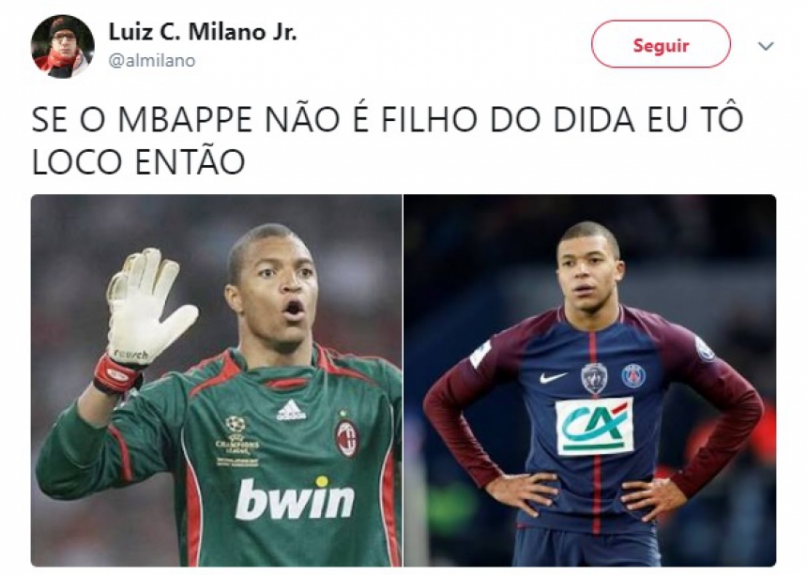 Pai e filho? Web brinca com semelhança entre Mbappé e Dida