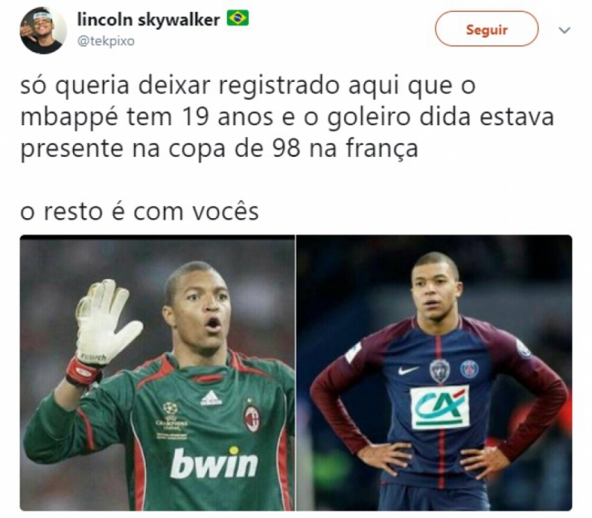 Pai e filho? Web brinca com semelhança entre Mbappé e Dida