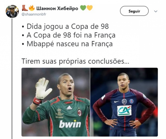 Pai e filho? Web brinca com semelhança entre Mbappé e Dida