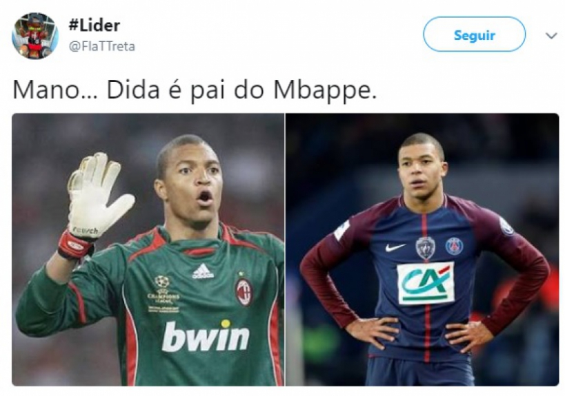 Pai e filho? Web brinca com semelhança entre Mbappé e Dida