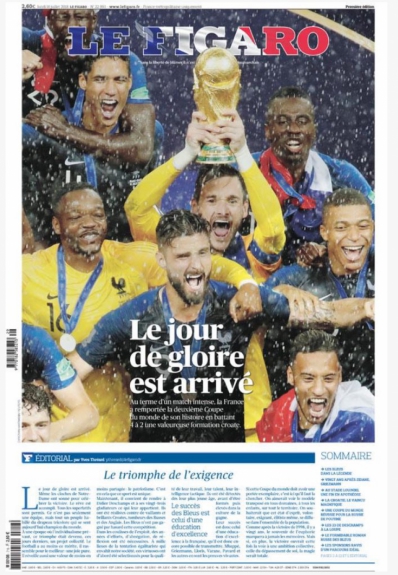 Capa Figaro - 16/07/2018