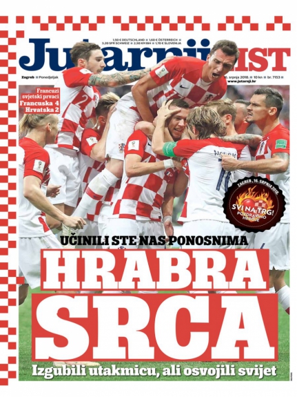 Capa Jutarnji - 16/07/2018