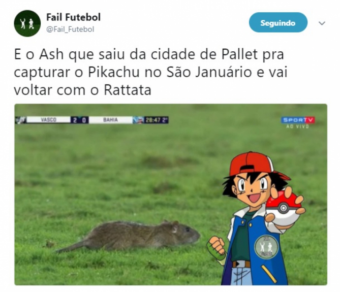 Internet não perdoa invasão de rato durante Vasco x Bahia