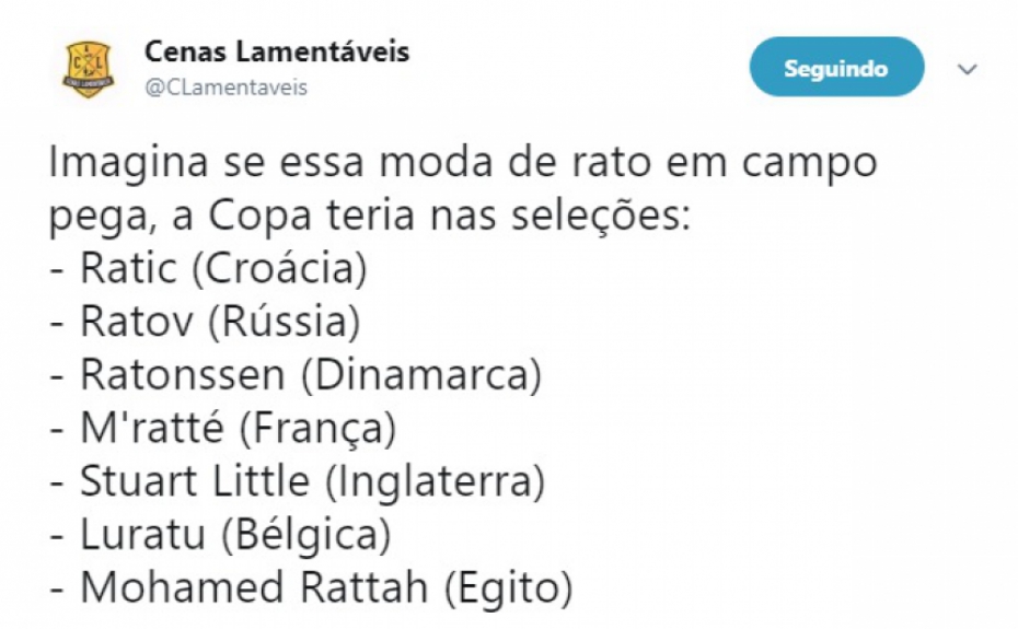 Internet não perdoa invasão de rato durante Vasco x Bahia